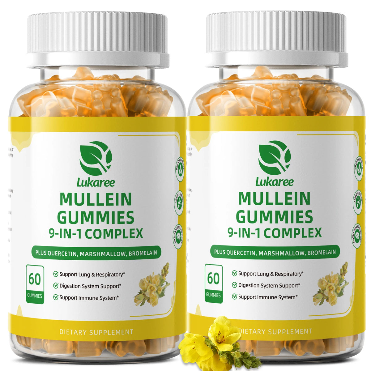 Beworths Mullein Gummies For Lung Respiratory And Immune System Support