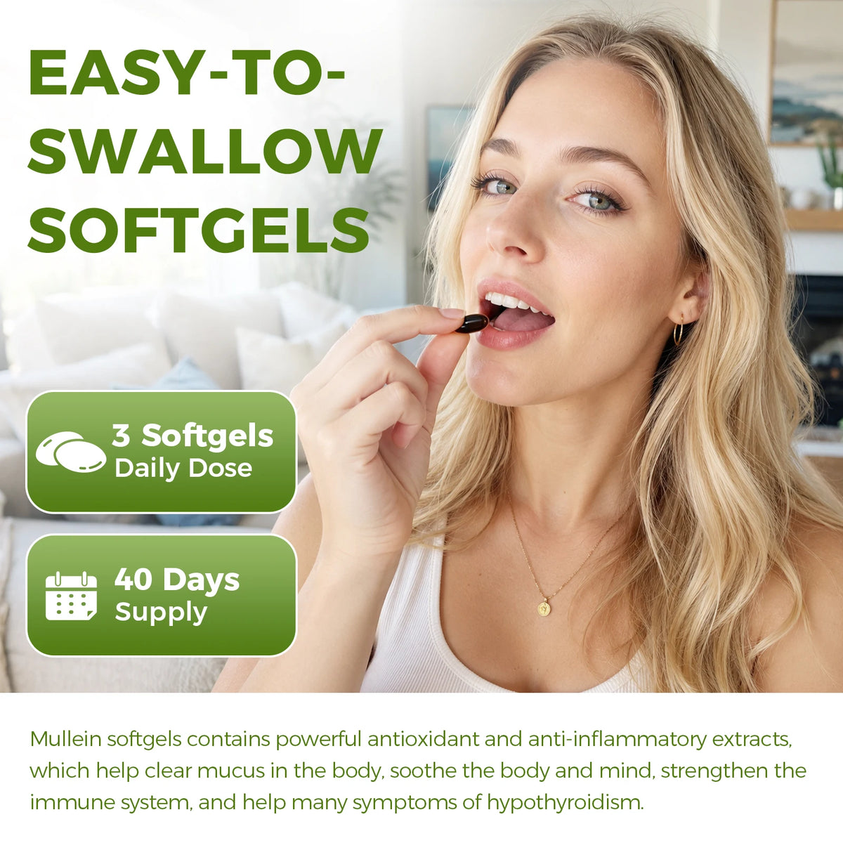 Minch Natural Mullein Leaf Capsules For Respiratory Health