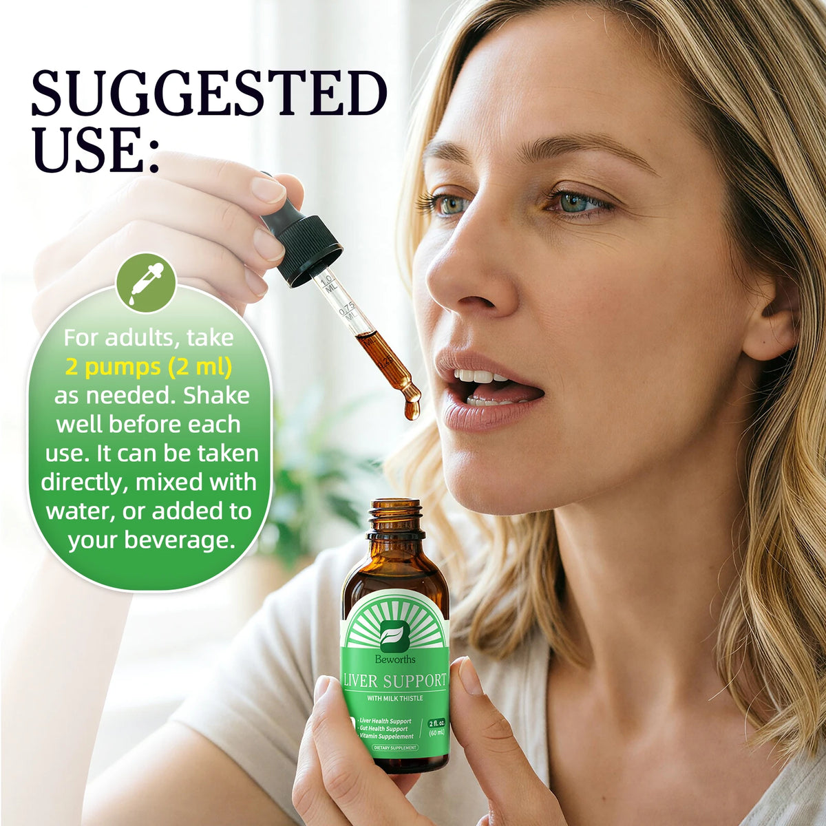 Beworths Liver Health Support Drops With Milk Thistle And Glutamine