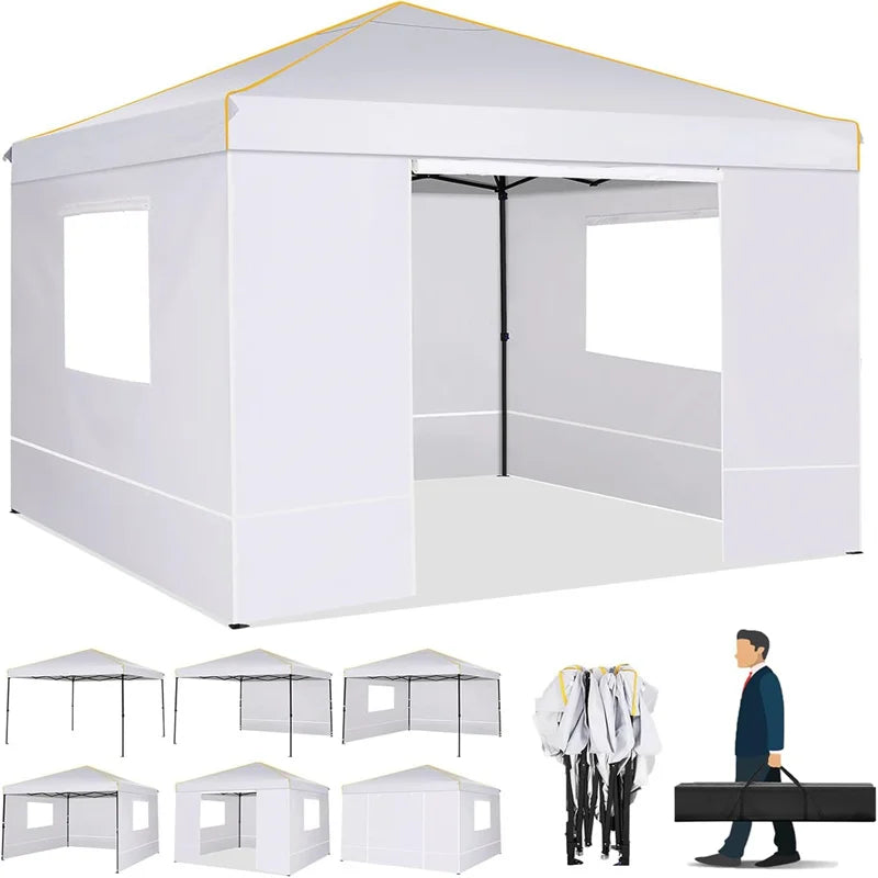 Tooluck Pop Up Canopy Tent with Sidewalls Rollup Mosquito Windows