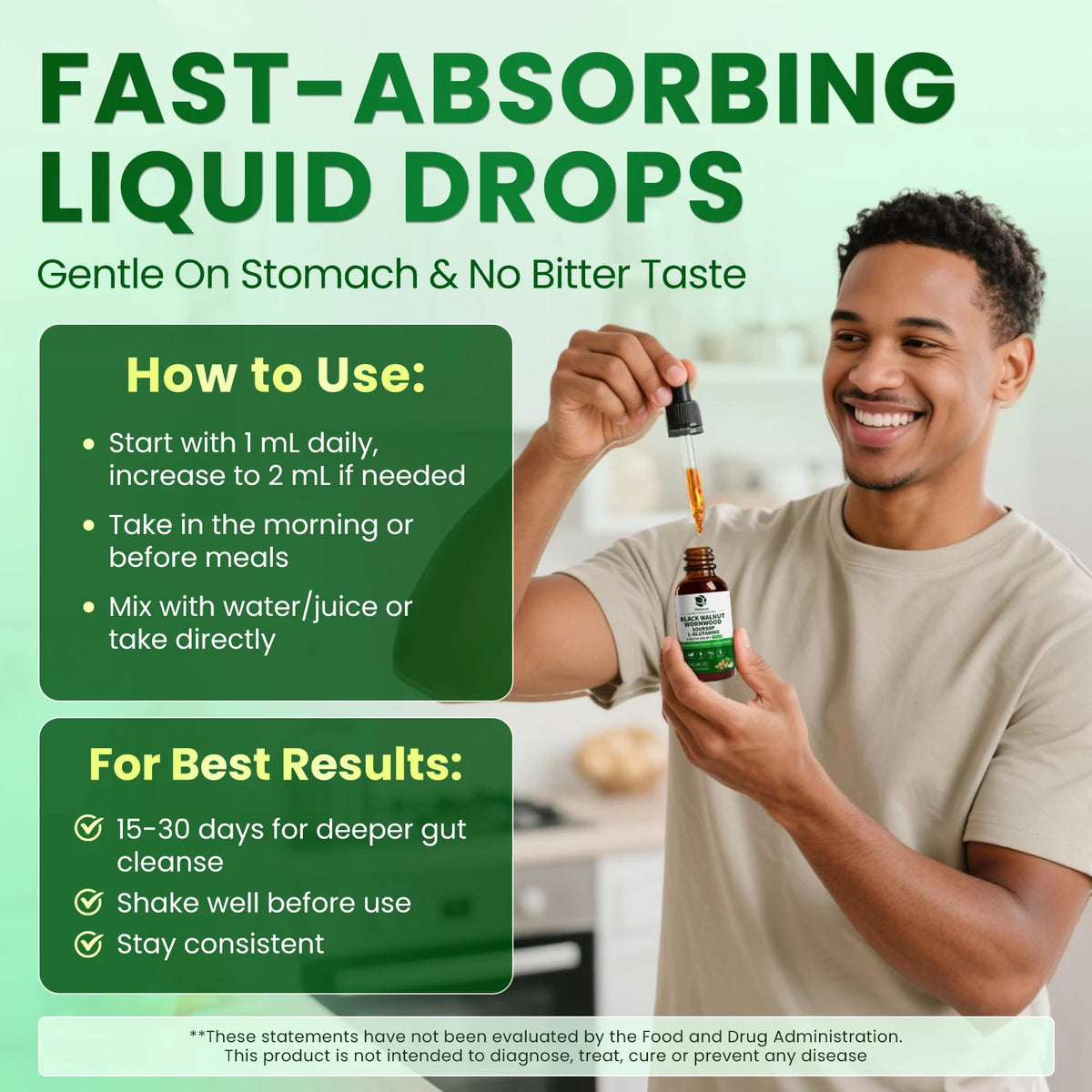 Beworths Wormwood Black Walnut Soursop Drops Gut Digestive Supplements