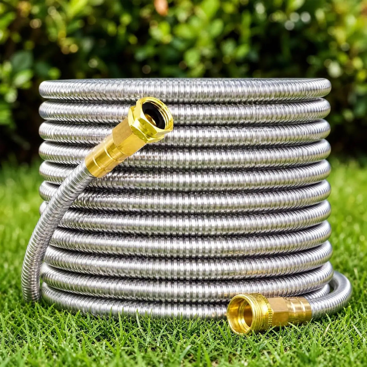 HiMiss Heavy Duty Stainless Steel Kink Proof Garden Hose
