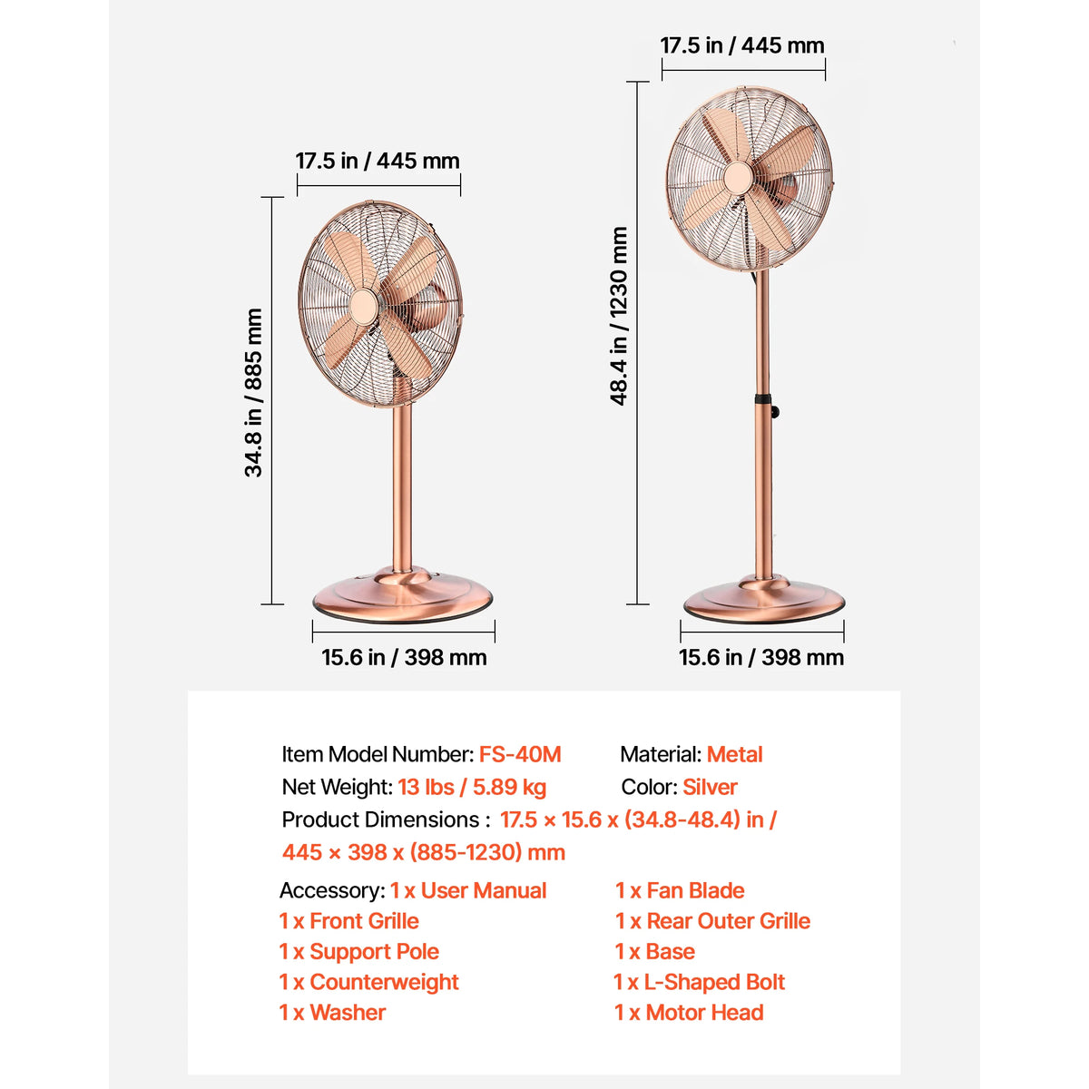 SucceBuy High Velocity Pedestal Fan With Three Speed Settings