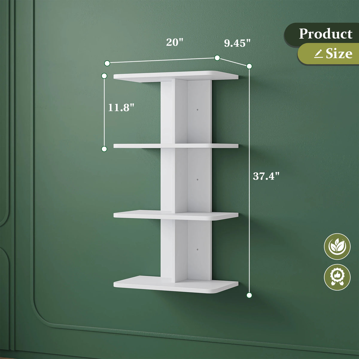 Raybee Vertical Wall Column Shelf Organizer For Modern Home Storage
