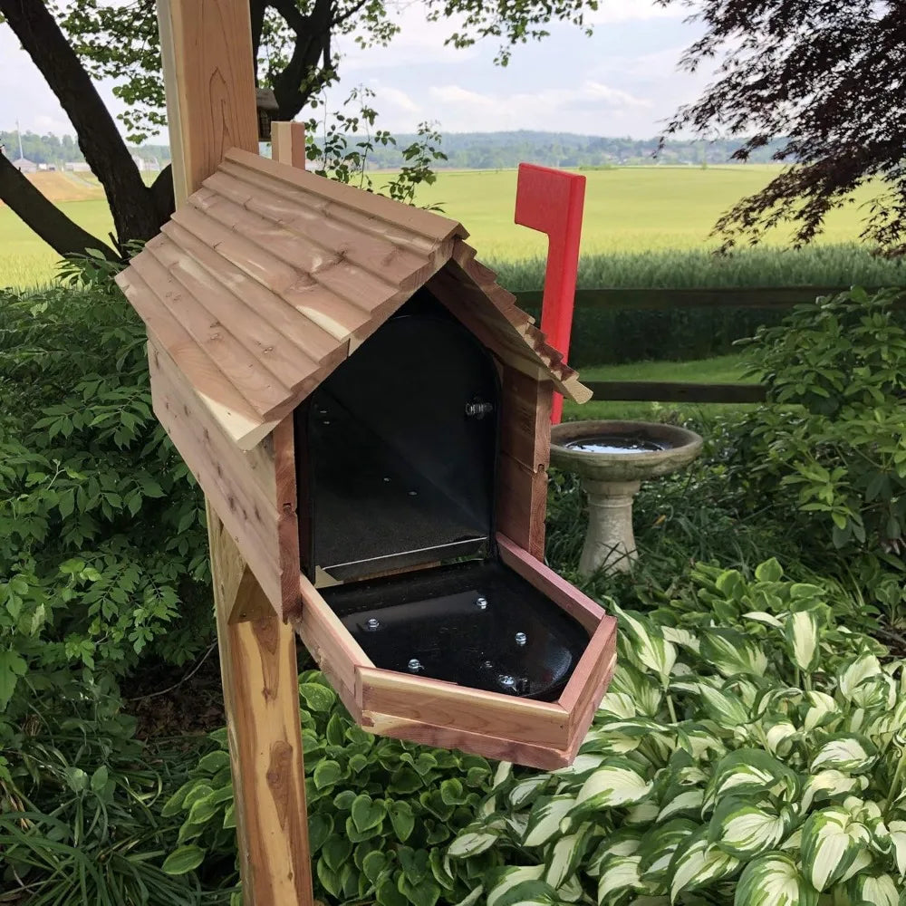 Cedar Mailbox Handcrafted With Metal Insert And Post Mount