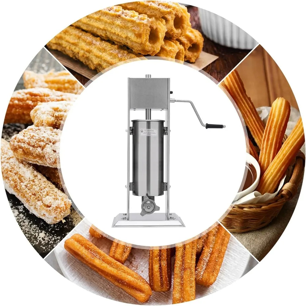 Commercial Stainless Steel Manual Spanish Churros Making Machine 4 Nozzles