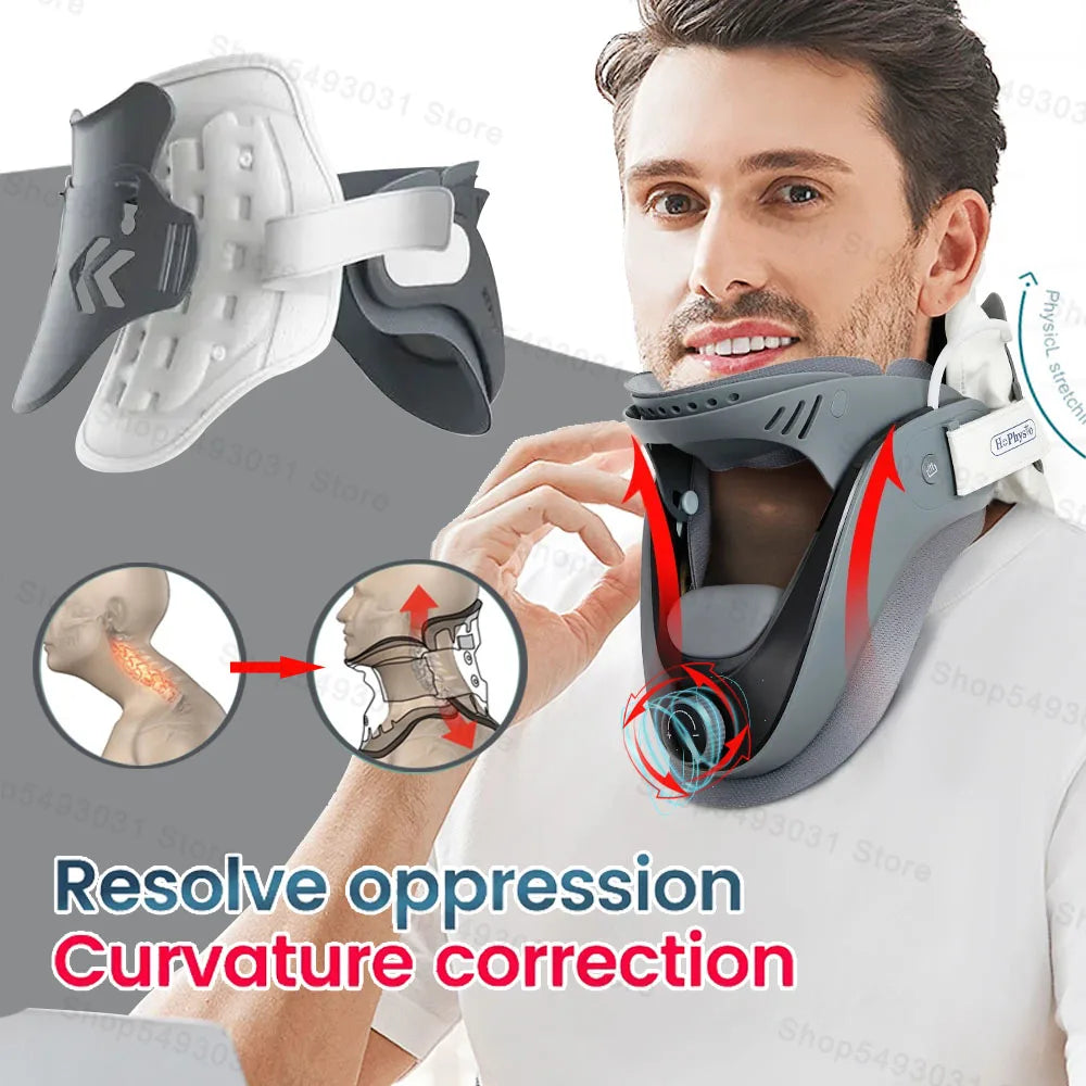 Adjustable Cervical Neck Traction Device For Home Spinal Support