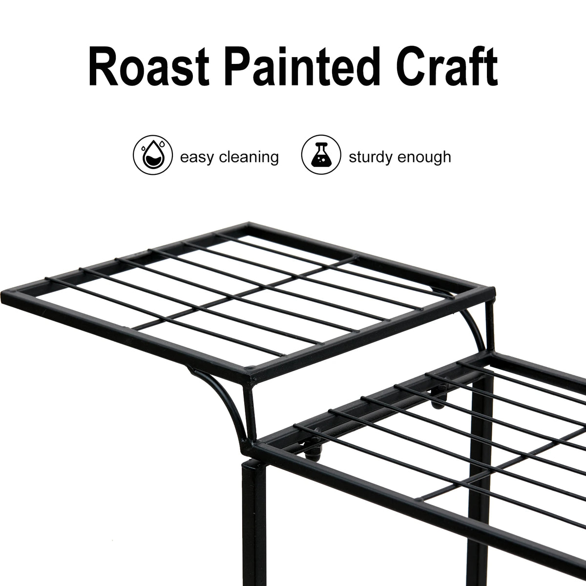 Six Tier Metal Plant Stand For Indoor Outdoor Flowers