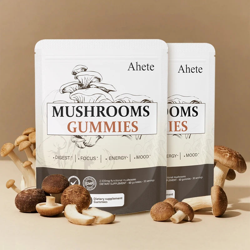 Ahete Seven Mushroom Gummies With Turkey Tail Reishi And Ashwagandha