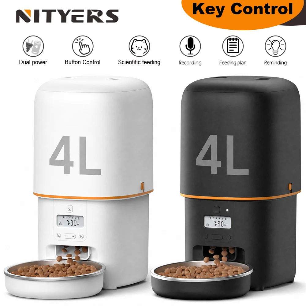 Nityers Automatic Cat Feeder With Voice Recorder And Timer
