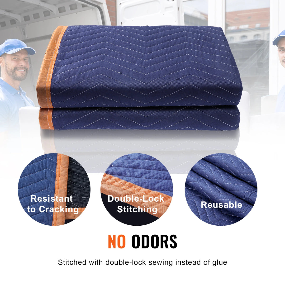 SucceBuy Heavy Duty Moving Blankets for Furniture and Appliance Protection