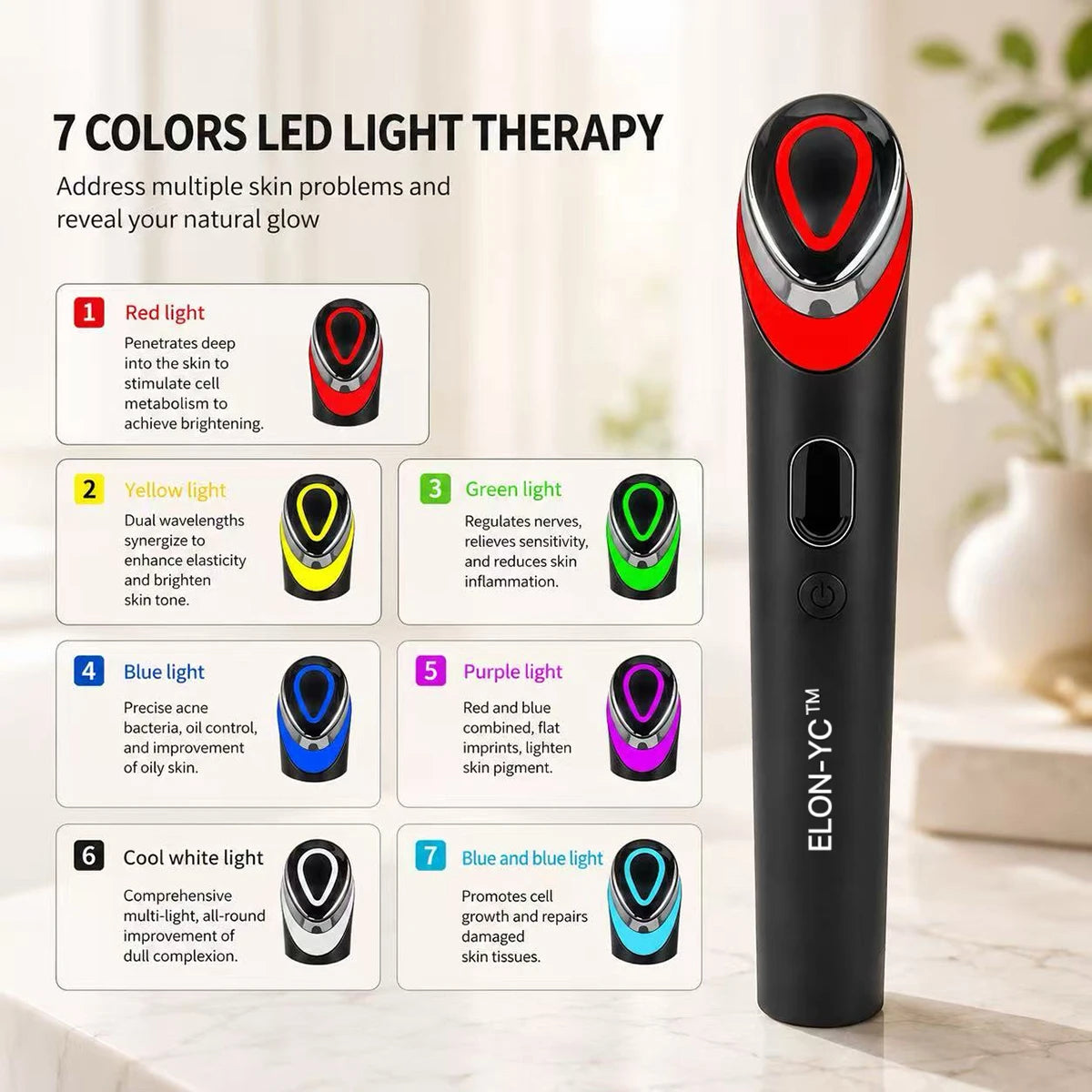 EMS Microcurrent Facial Massager Device For Skin Care And Lifting