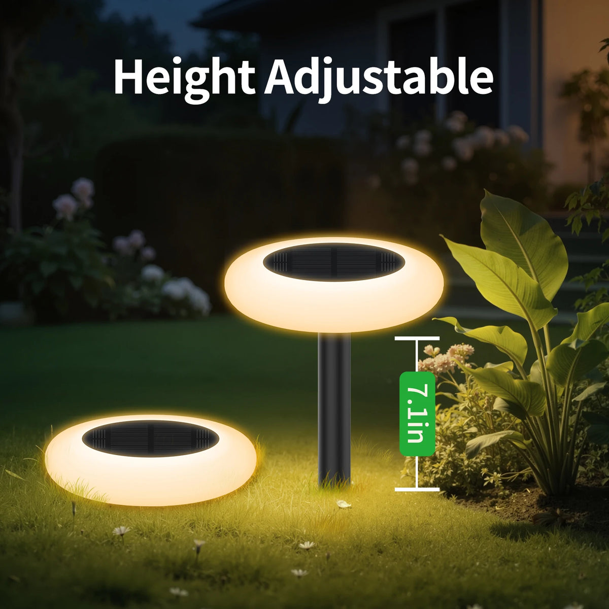 Intelamp Solar LED Pathway Lights for Outdoor Garden Walkways
