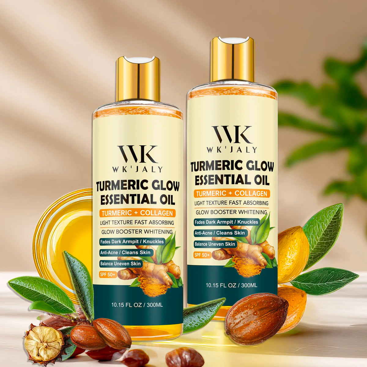 Wk Jaly Turmeric Body Oil For Brightening And Acne Care