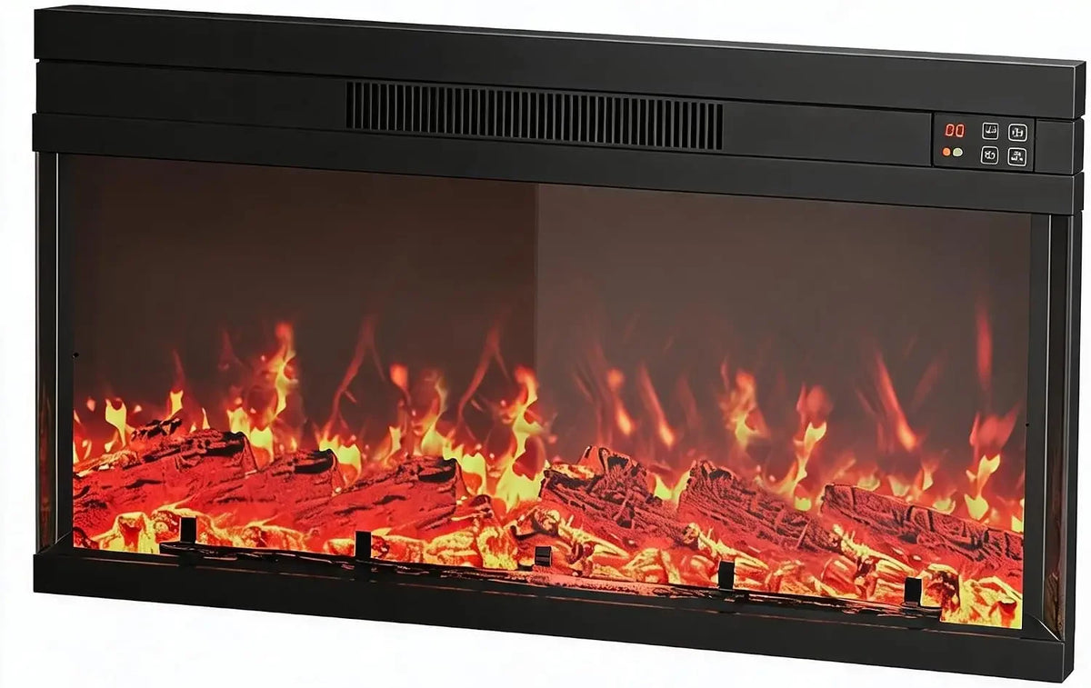 3D Electric Fireplace Heater With Mist Flame And Crackling Sound