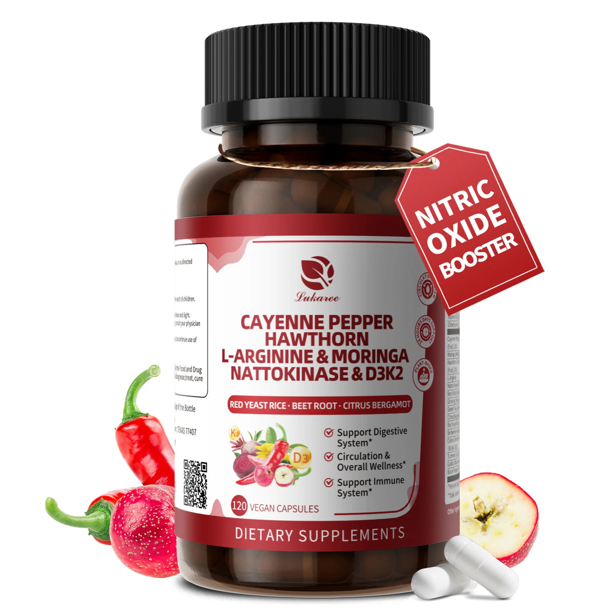 Beworths Cayenne Pepper Supplement Capsules Digestive Immune Support