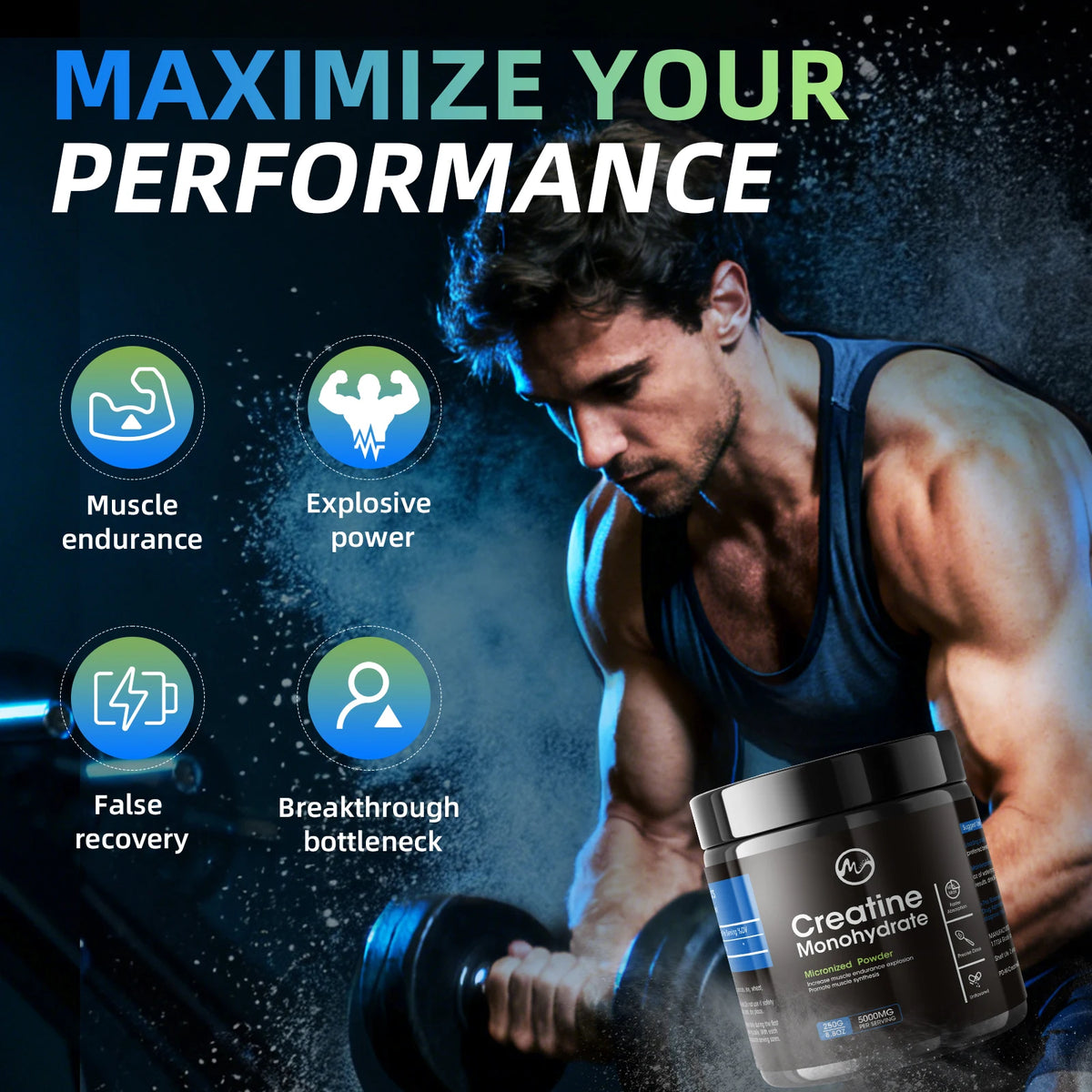 Minch Creatine Monohydrate Powder Supports Muscle Growth And Strength Recovery