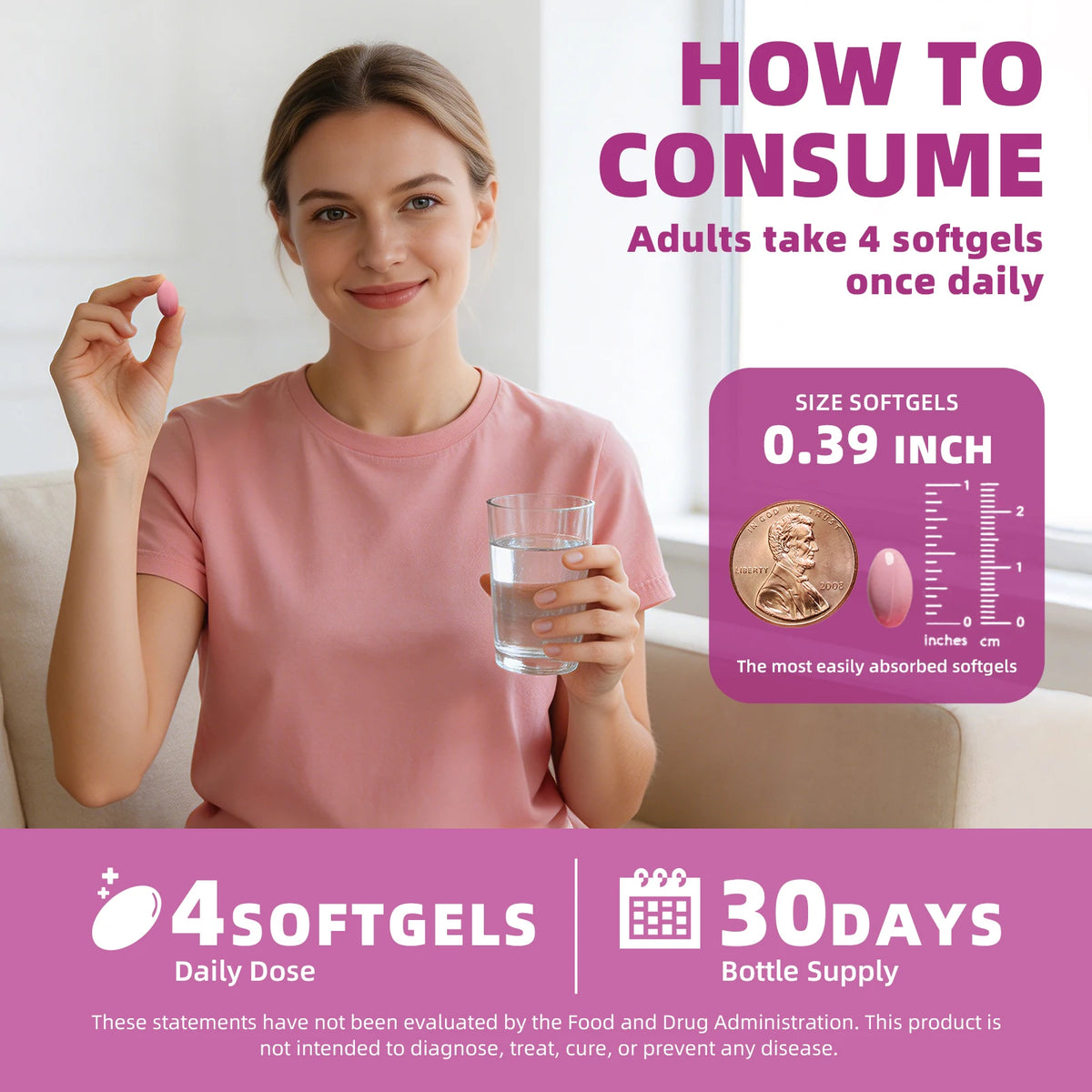 Minch 1000mg Inositol With Omega 3 Women Hormonal Balance Capsules