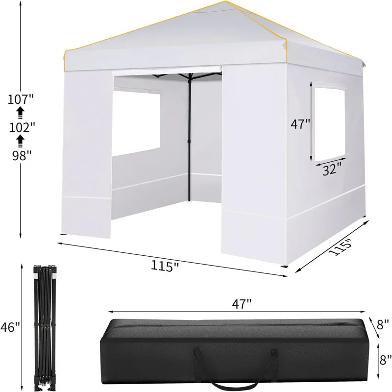 Tooluck Pop Up Canopy Tent with Sidewalls Rollup Mosquito Windows
