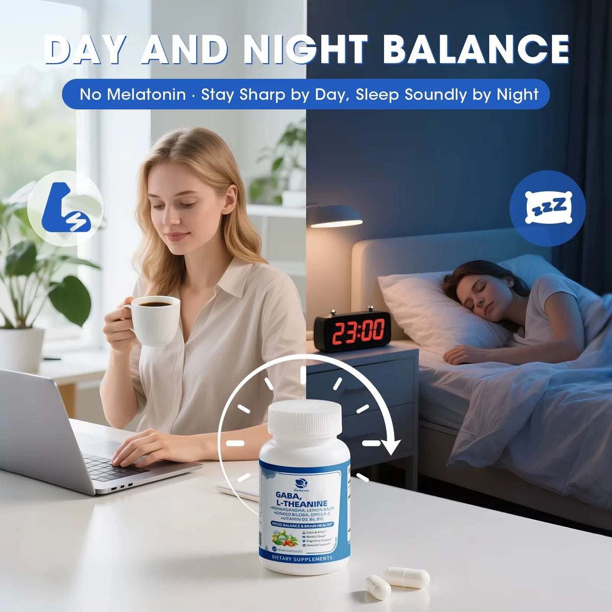Beworths Gaba Capsules With L-Theanine Ashwagandha For Sleep And Focus