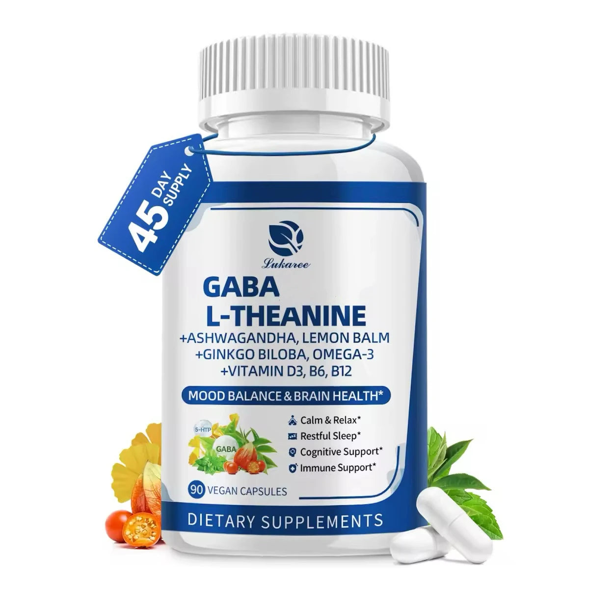 Beworths Gaba Capsules With L-Theanine Ashwagandha For Sleep And Focus