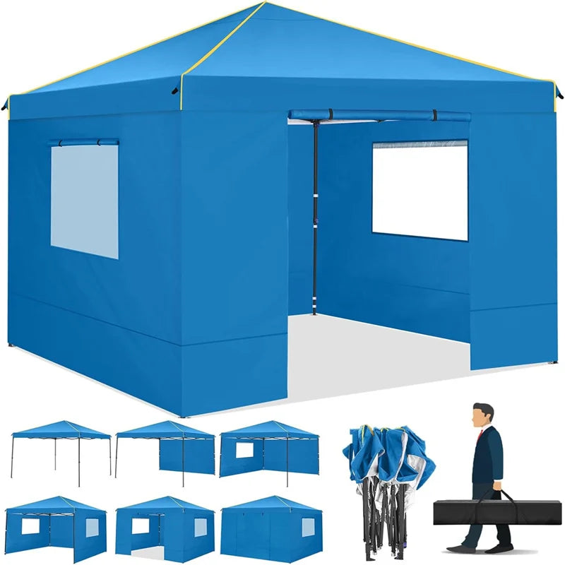 Tooluck Pop Up Canopy Tent with Sidewalls Rollup Mosquito Windows
