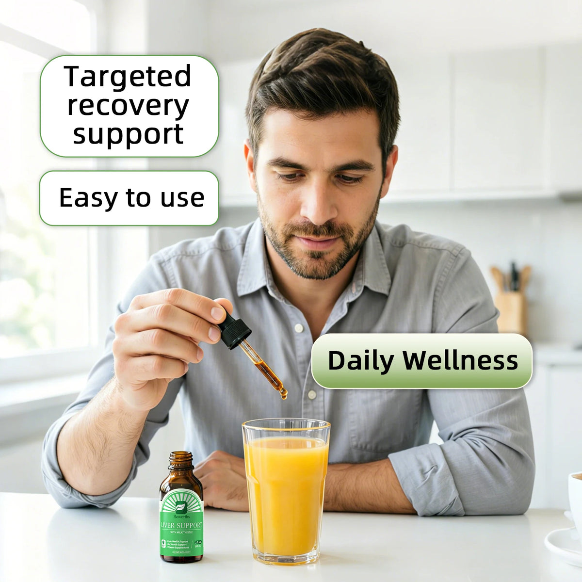 Beworths Liver Health Support Drops With Milk Thistle And Glutamine