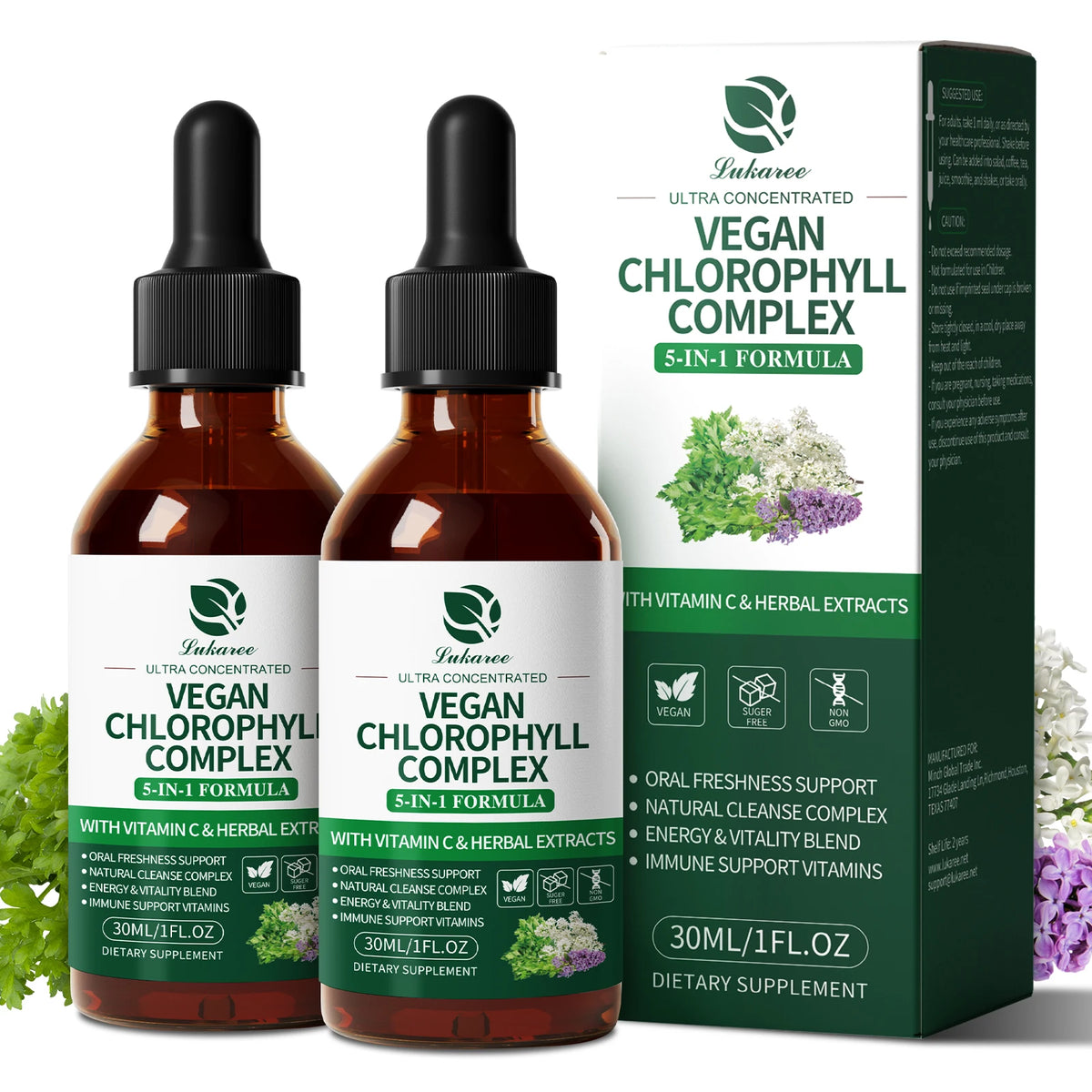 Lukaree Chlorophyll Liquid Drops Supports Natural Cleansing And Immunity