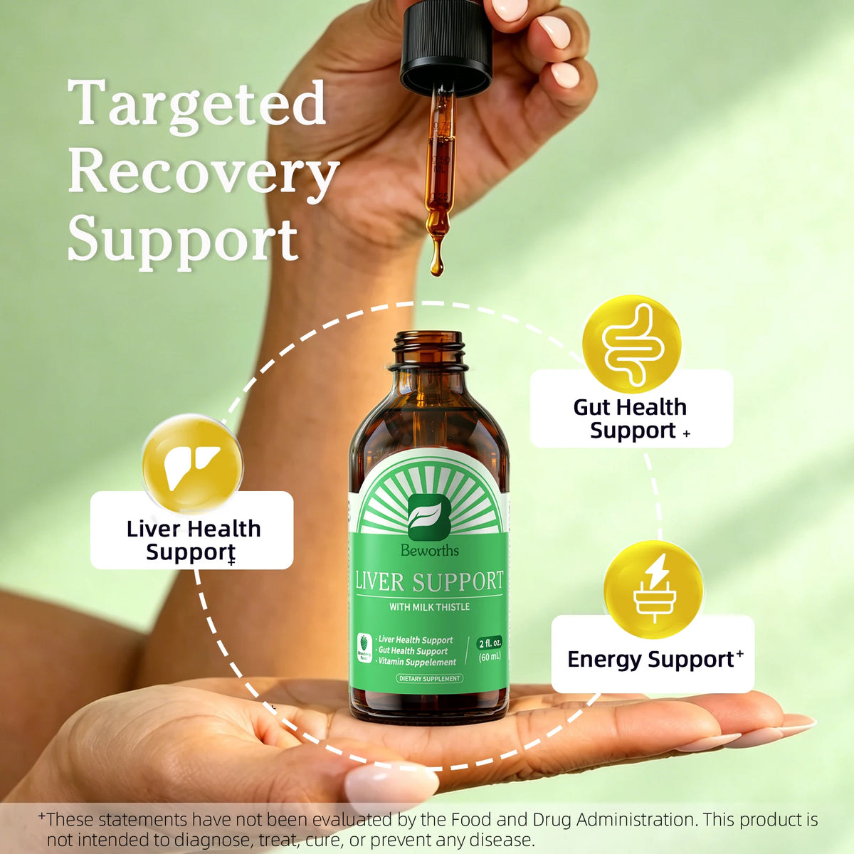 Beworths Liver Health Support Drops With Milk Thistle And Glutamine