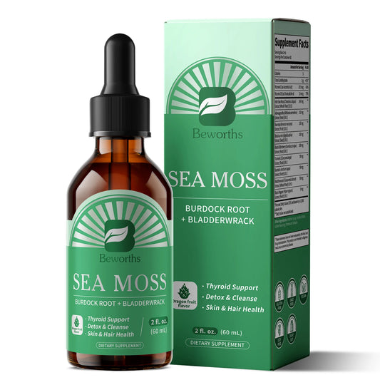 Beworths Irish Sea Moss Drops With Ashwagandha Black Seed Oil