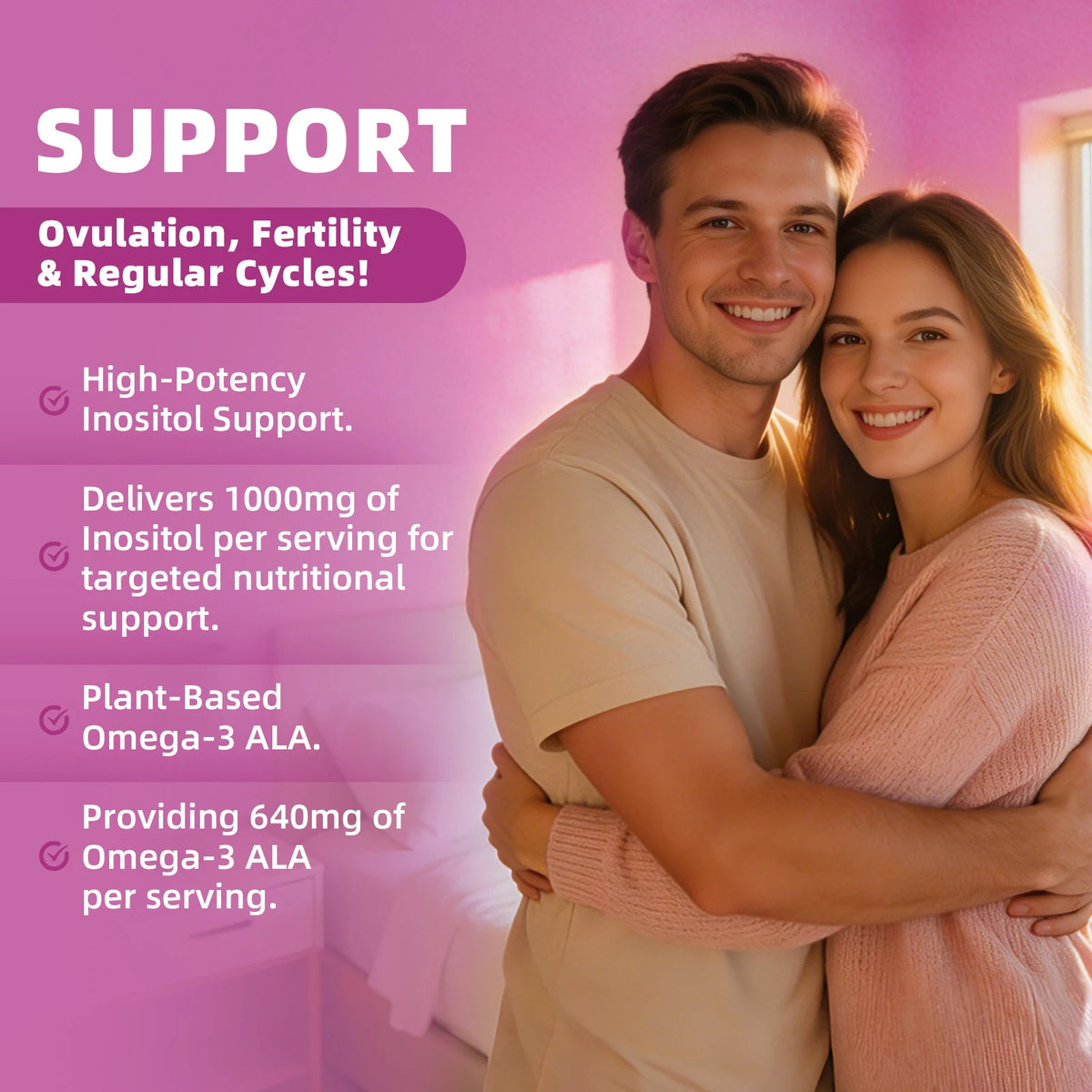 Minch 1000mg Inositol With Omega 3 Women Hormonal Balance Capsules