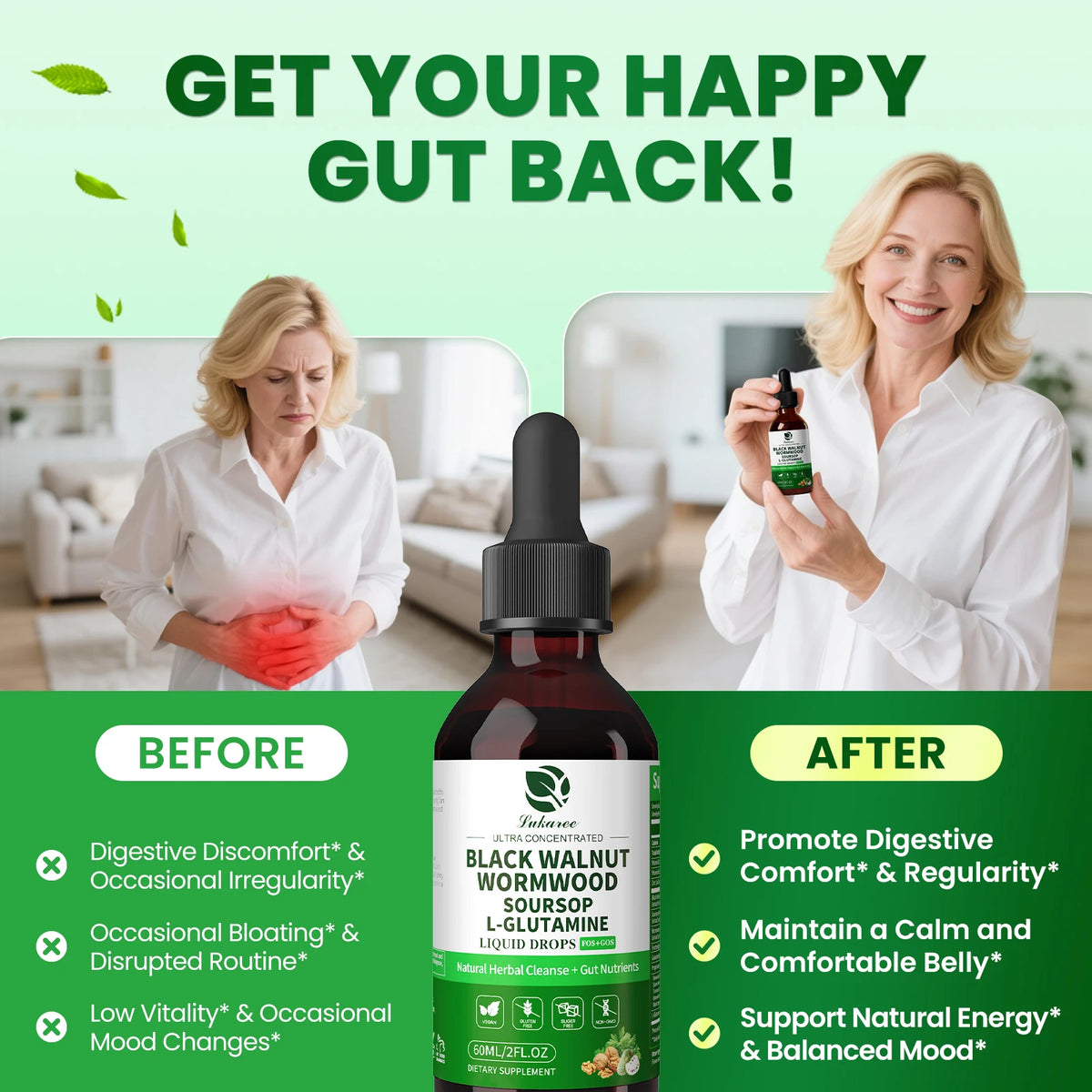 Beworths Wormwood Black Walnut Soursop Drops Gut Digestive Supplements