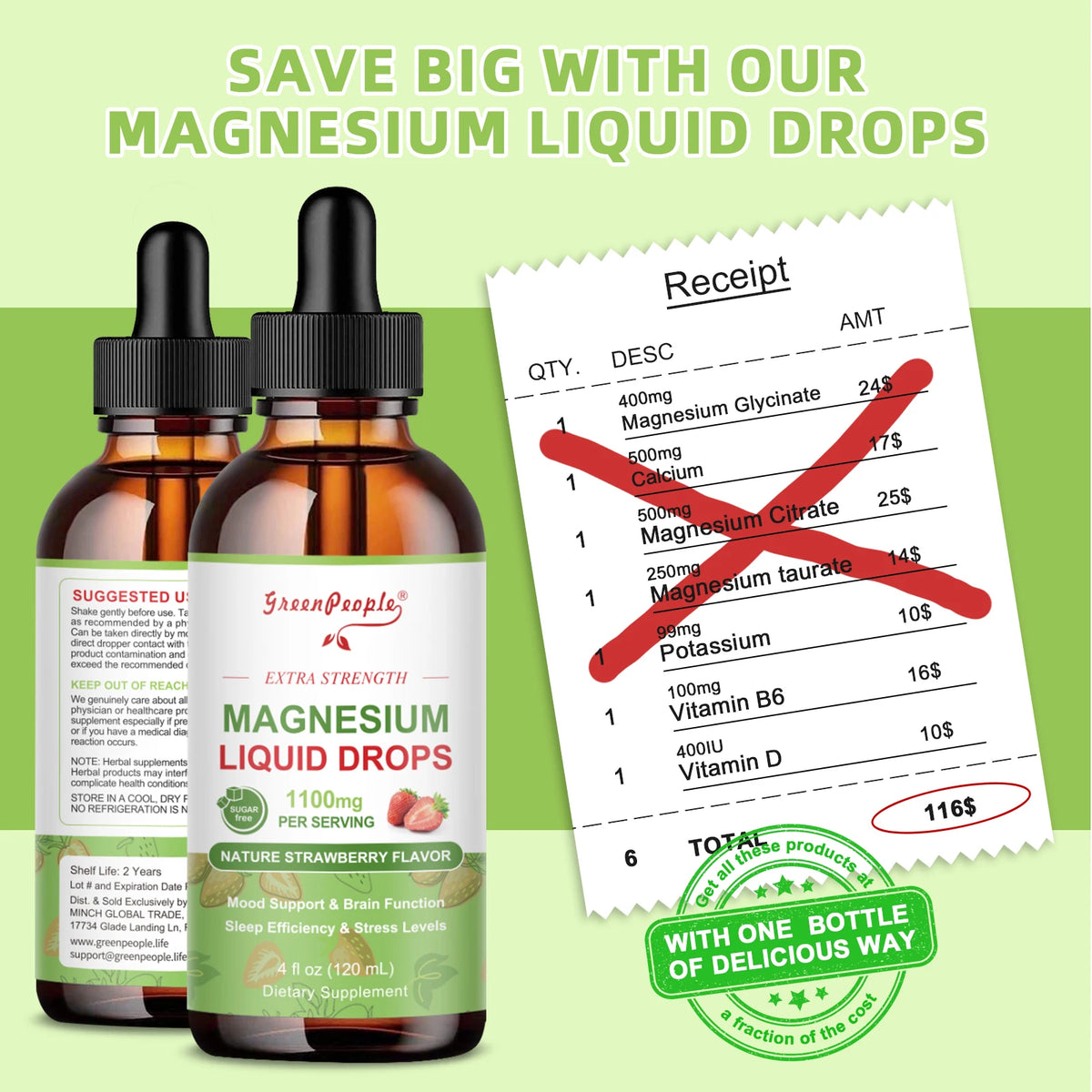 Minch Magnesium Drops For Sleep Stress Relief And Immunity Support