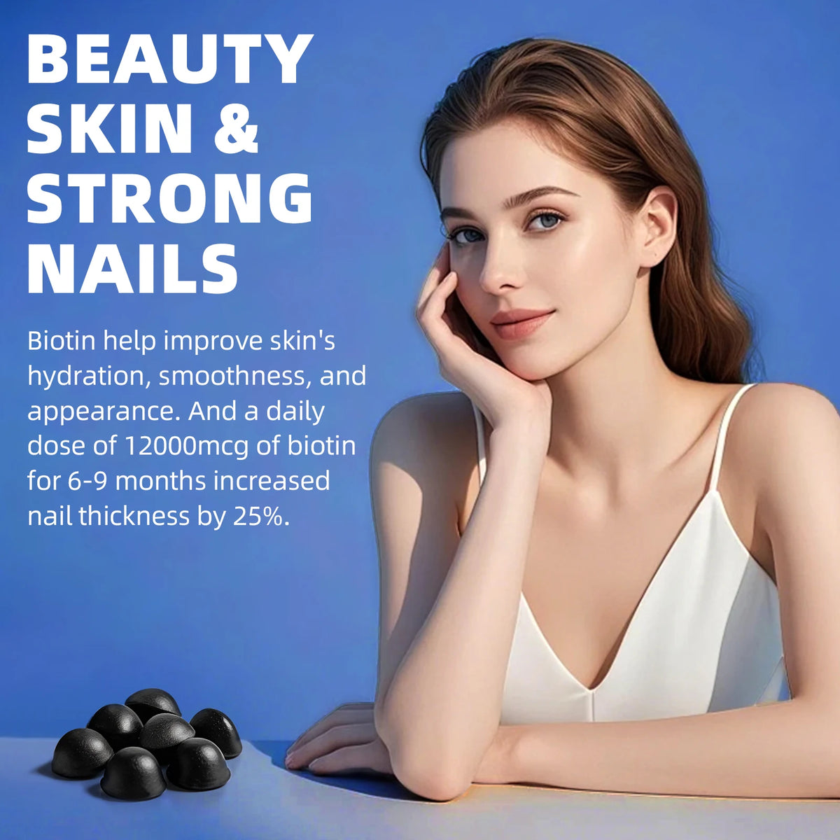 Beworths Biotin Gummies For Strong Hair Healthy Skin And Nails