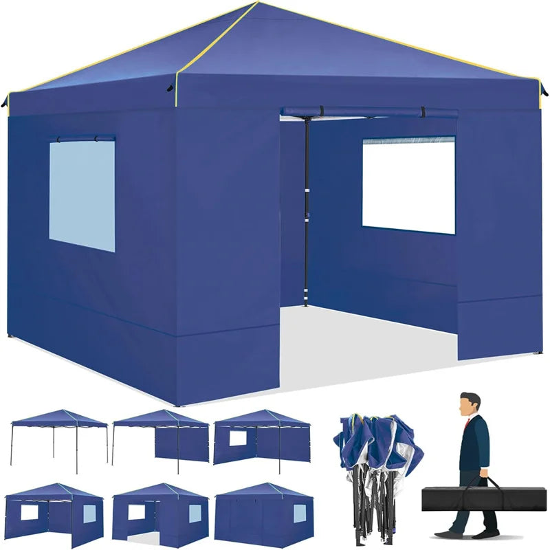 Tooluck Pop Up Canopy Tent with Sidewalls Rollup Mosquito Windows