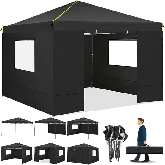 Tooluck Pop Up Canopy Tent with Sidewalls Rollup Mosquito Windows