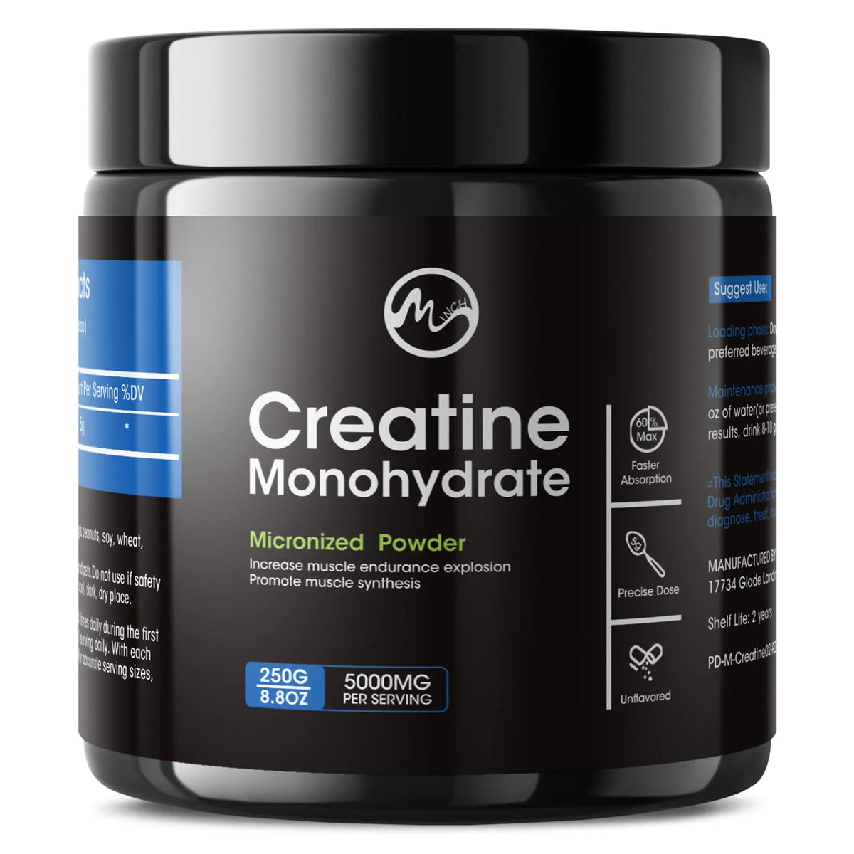 Minch Creatine Monohydrate Powder Supports Muscle Growth And Strength Recovery