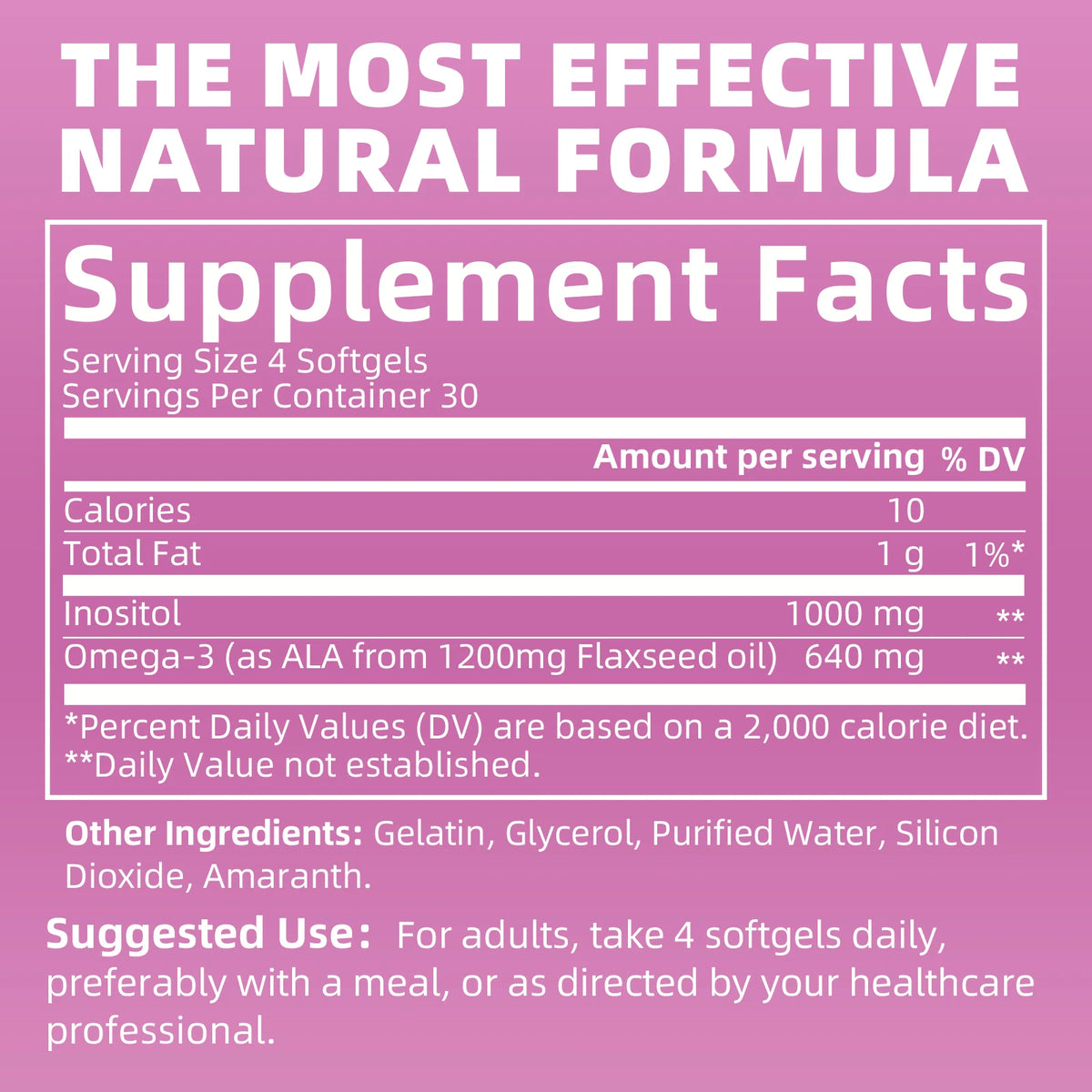 Minch 1000mg Inositol With Omega 3 Women Hormonal Balance Capsules
