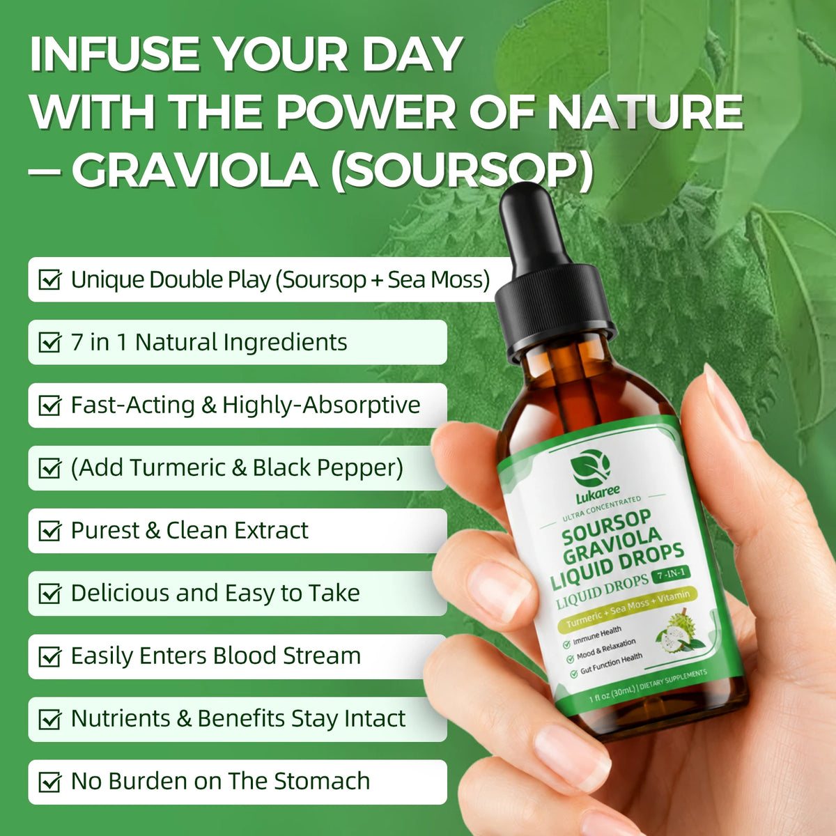 Beworths Soursop Graviola Extract Drops For Immune Health Support