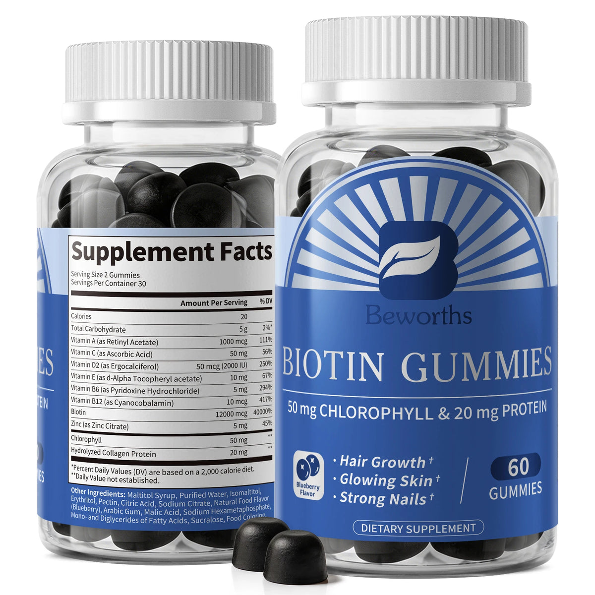 Beworths Biotin Gummies For Strong Hair Healthy Skin And Nails