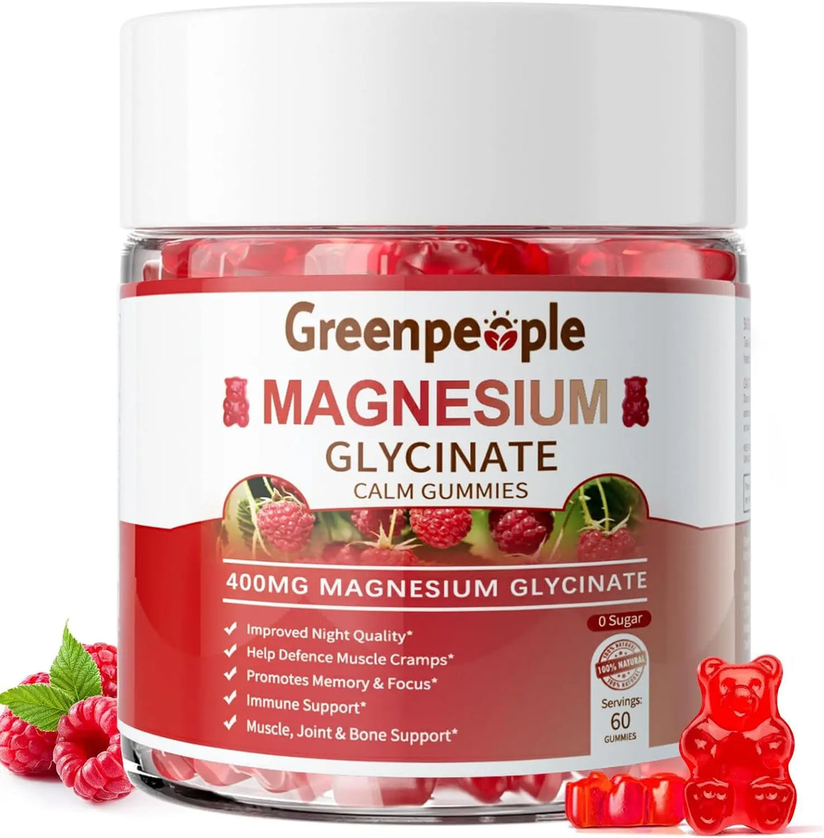 Minch Magnesium Glycinate Gummies Sugar Free With Vitamin D