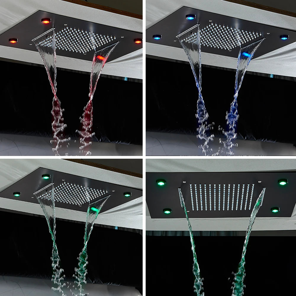 LED ceiling mounted shower head