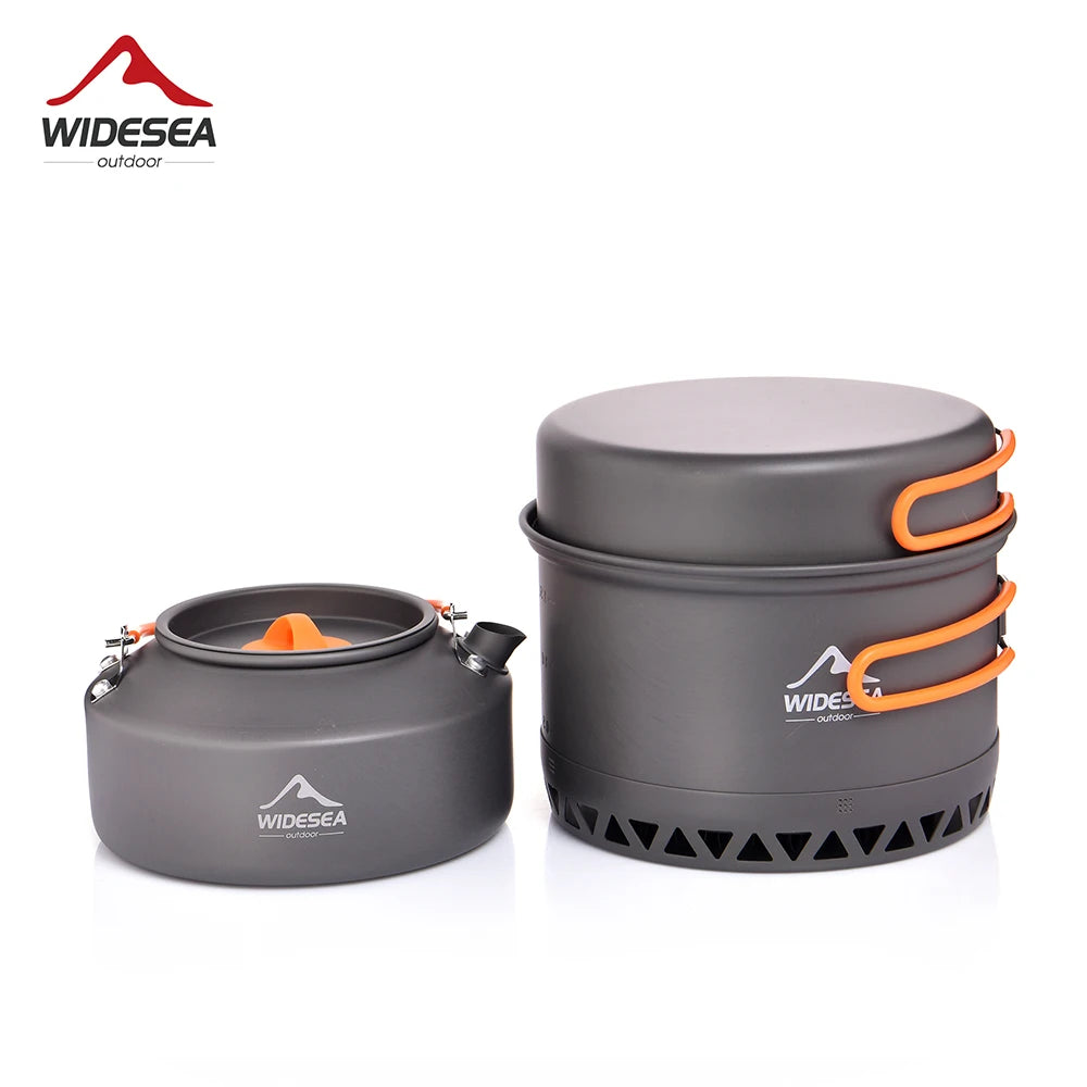 Widesea Foldable Camping Cookware Set Aluminum Outdoor Kitchen Kit