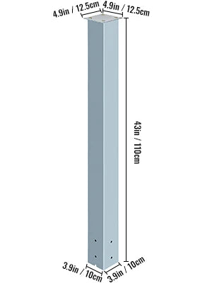 Vevor Steel Mailbox Post Stand With Powder Coated Finish