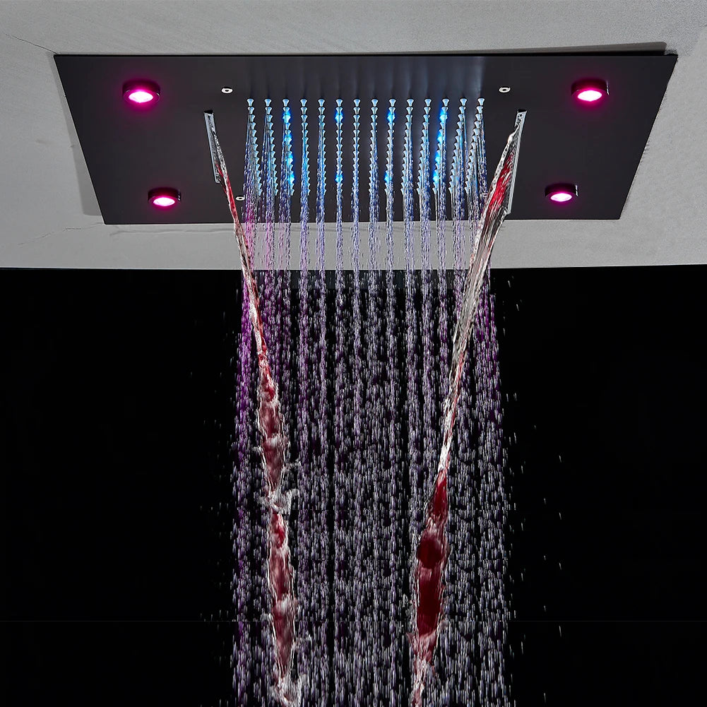 LED ceiling mounted shower head