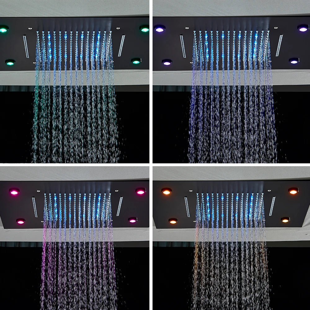 LED ceiling mounted shower head