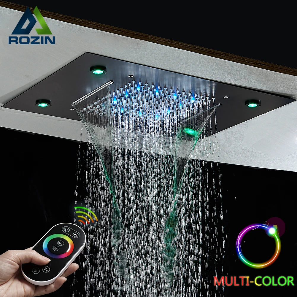 LED ceiling mounted shower head
