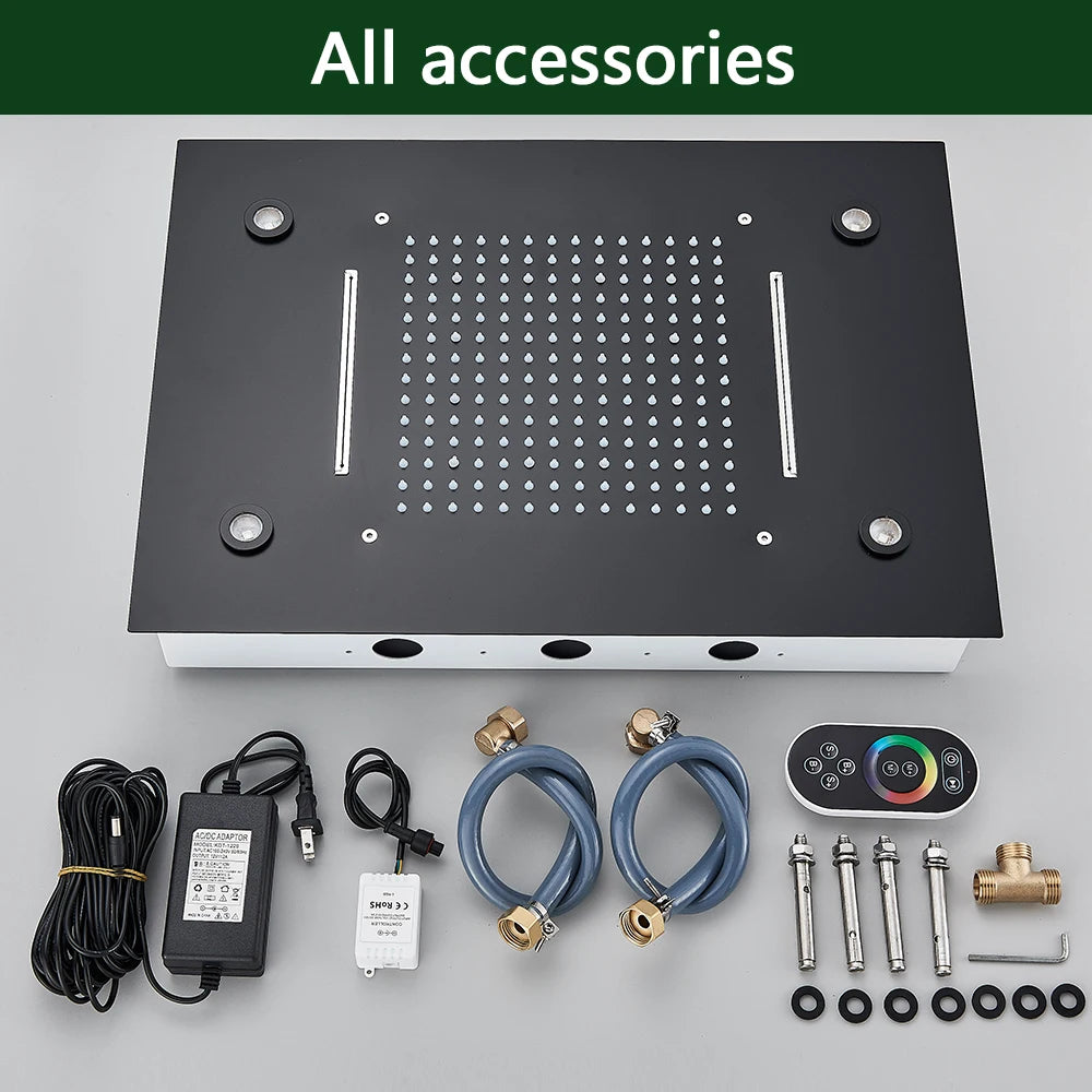 LED ceiling mounted shower head