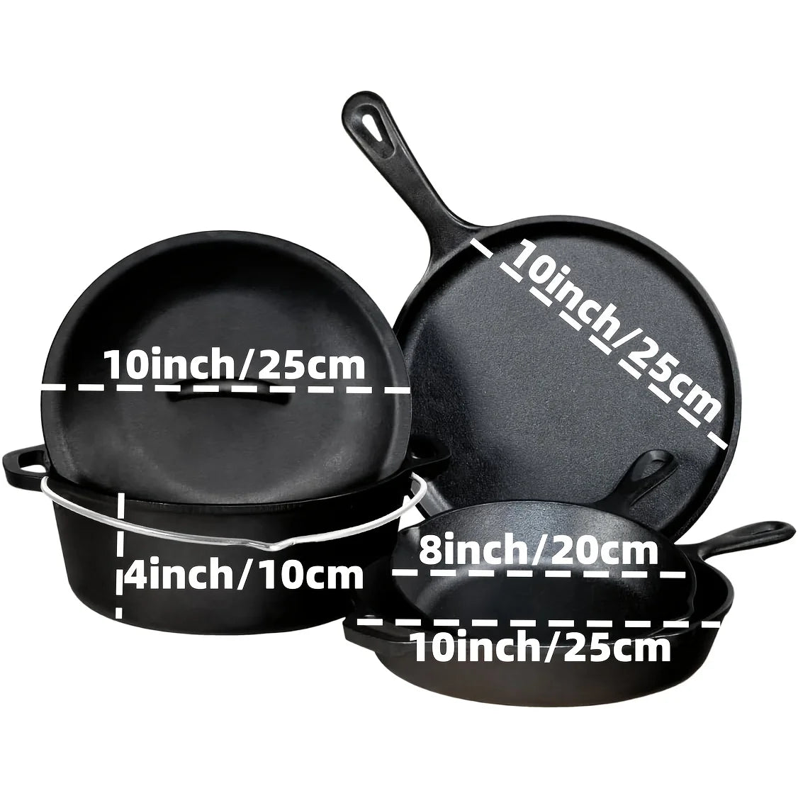 Aedg Heavy Duty Nonstick Chef Skillet Pan Cooking Set