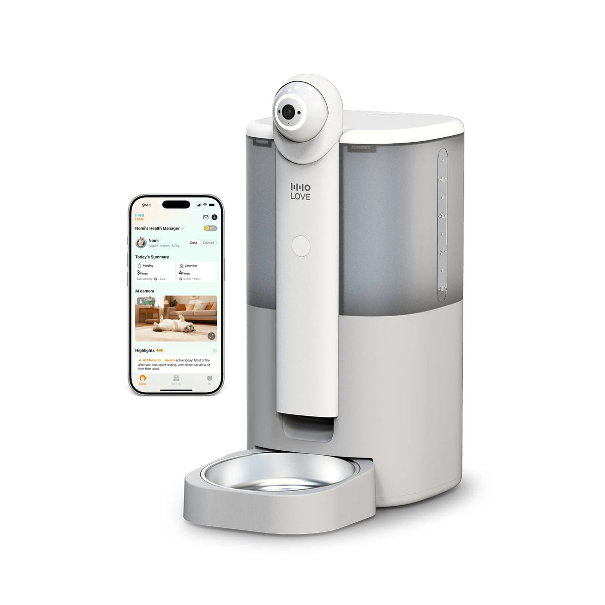 HHOLOVE Smart Automatic Pet Feeder With Camera And App Control